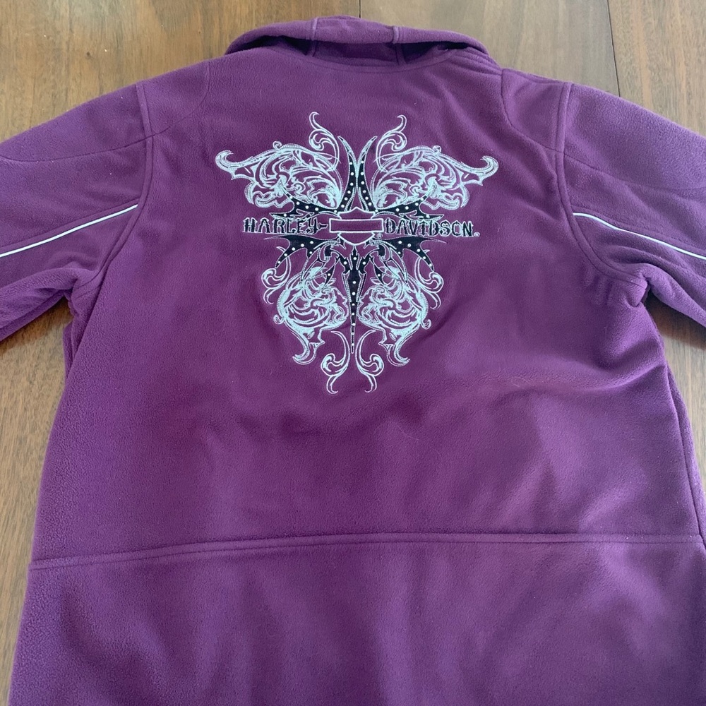 Purple Harley Davidson fleece